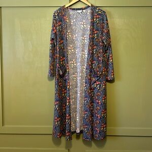 Long floral duster sz L